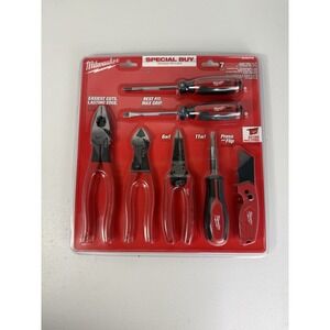 NEW 7-pc Milwaukee Electrician's Hand Tool Set With Pouch # 48-22-0145 FREE SHIP